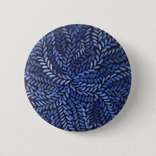 Blaue Bush-Medizin Button (Vorderseite)