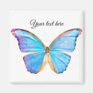 BLAUE BUTTERFLY personalisieren Magnet