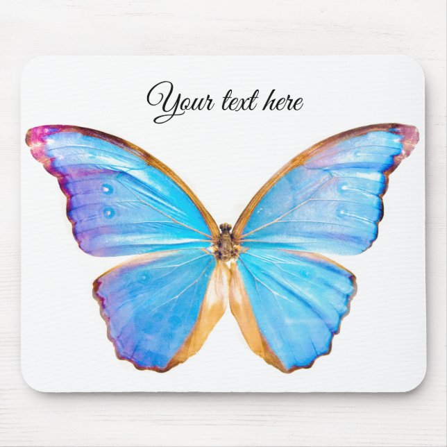 BLAUE BUTTERFLY personalisieren Mousepad (Vorne)