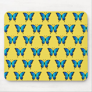 Blaue Butterflys von Schaufenstern. Mousepad