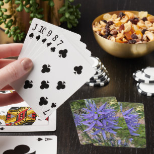 Blaue Camas Wildblumen Blumen Spielkarten