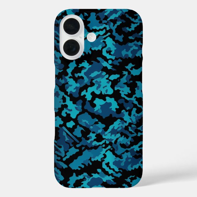 Blaue Camouflage Case-Mate iPhone Hülle (Rückseite)