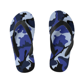 Blaue Camouflage, Flip Flops für Kinder