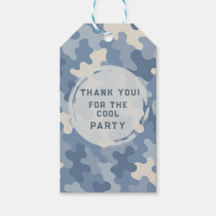 Blaue Camouflage - Militärgeburt Geschenkanhänger