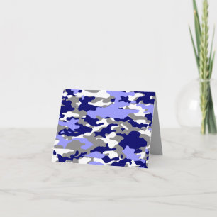 BLAUE CAMOUFLAGE - NOTECARD KARTE