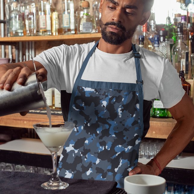 Blaue Camouflage Schürze (Von Creator hochgeladen)