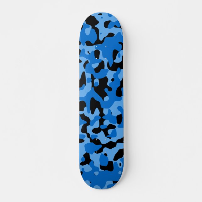 Blaue Camouflage Skateboard (Vorne)