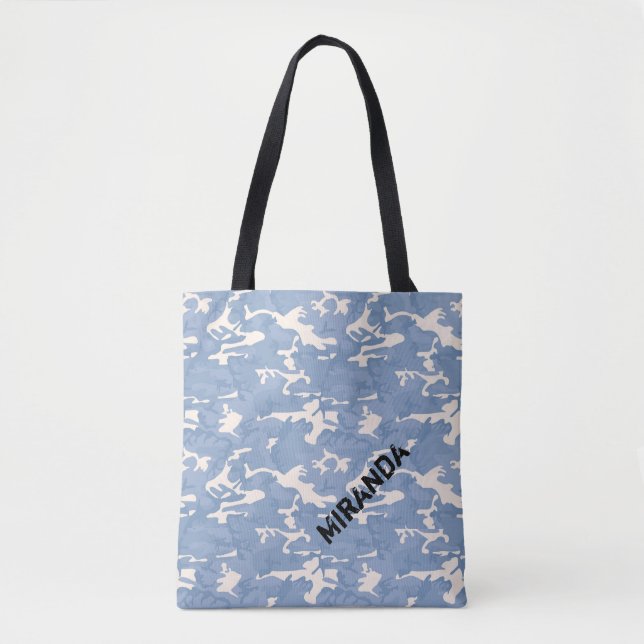 Blaue Camouflage-Taschen-Tasche (Vorderseite)