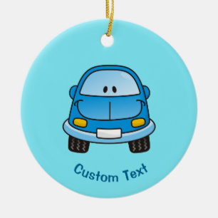 Blaue Cartoon Keramik Ornament
