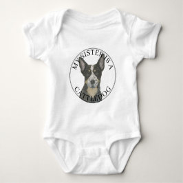 Blaue Cattledog Heeler Große Schwester Baby Strampler