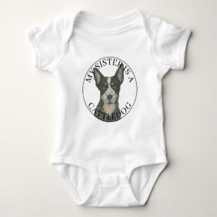 Blaue Cattledog Heeler Große Schwester Baby Strampler