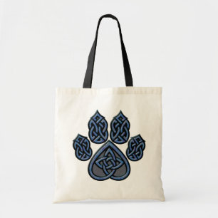 Blaue Celtic Pawprint Tasche