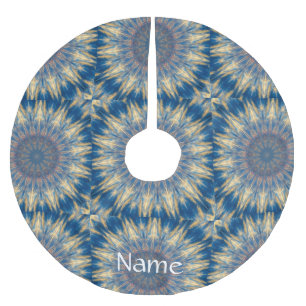 Blaue Chakren Kaleidoskop Thunder_Cove Polyester Weihnachtsbaumdecke