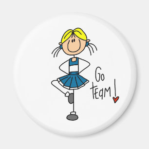Blaue Cheerleader Magnet
