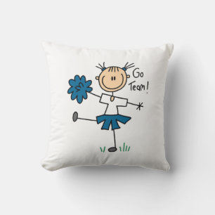 Blaue Cheerleader T-Shirts und Geschenke für das T Kissen