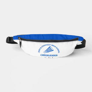 Blaue Cheerleaderin der High School personalisiert Bauchtasche
