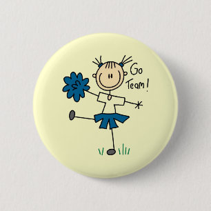 Blaue Cheerleading-Shirts und Geschenke für das Go Button