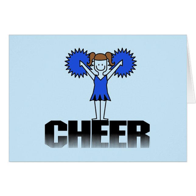 Blaue Cheerleading T - Shirts und Geschenke (Vorderseite (Horizontal))