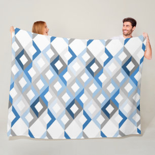 blaue Chevron-Decke Fleecedecke