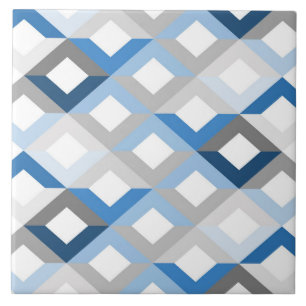 blaue Chevron-Kacheln Fliese