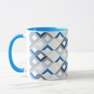 blaue Chevron-Kaffeetasse Tasse