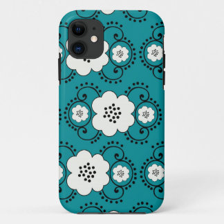 blaue chic Blumenmuster Case-Mate iPhone Hülle