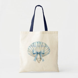 Blaue Chic-Schalenstrand Tragetasche