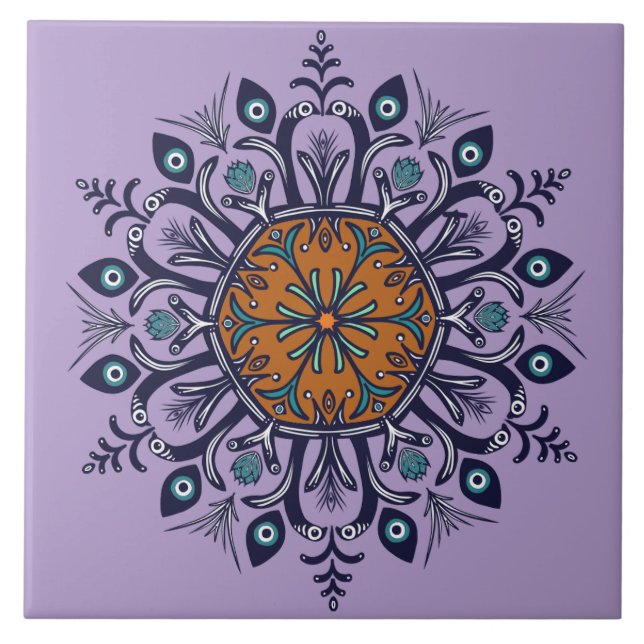 Blaue China. Was sehen Sie? Fliese (Vorderseite)