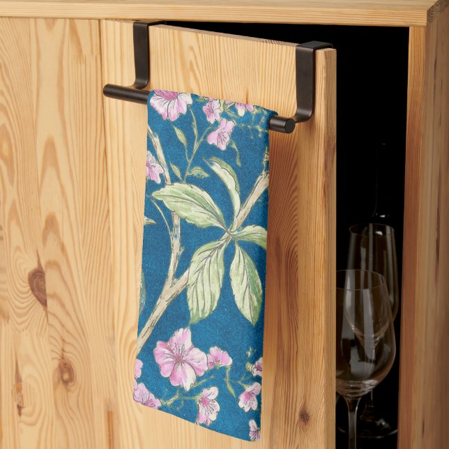 Blaue Chinoiserie Al Pentolino Geschirrtuch (Drittel gefaltet)