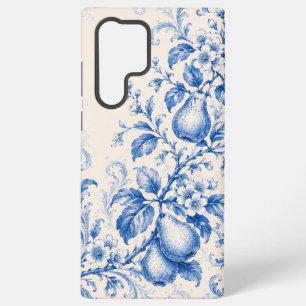 Blaue Chinoiserie-Birnblüten-Handyhülle Samsung Galaxy Hülle