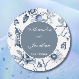 Blaue Chinoiserie Christliche Hochzeit Danke Geschenkanhänger