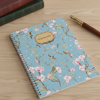 Blaue Chinoiserie-Notizen Notizbuch