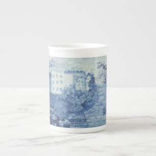 Blaue Chinoiserie Prozellantasse