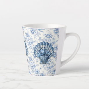 Blaue Chinoiserie-Schale kleine Keramik-Latte-Mug Milchtasse