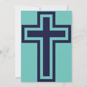 Blaue christliche Kreuze verschiedene Varianten Feiertagskarte
