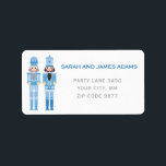 BLAUE CHRISTMAS NUTCRACKER ADRESSE STICKER ADRESSAUFKLEBER<br><div class="desc">Clasic Blue Nutcrackers Collection</div>