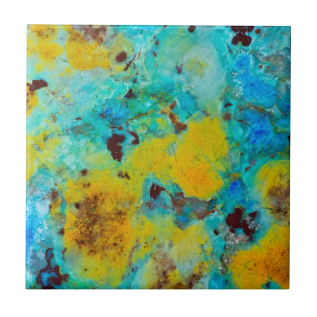 Blaue Chrysocolla-Jasper Fliese (Vorderseite)