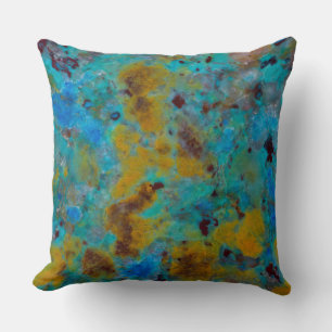 Blaue Chrysocolla-Jasper mit Flecken Kissen