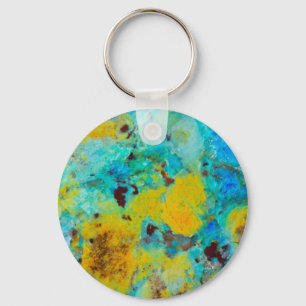 Blaue Chrysocolla-Jasper Schlüsselanhänger