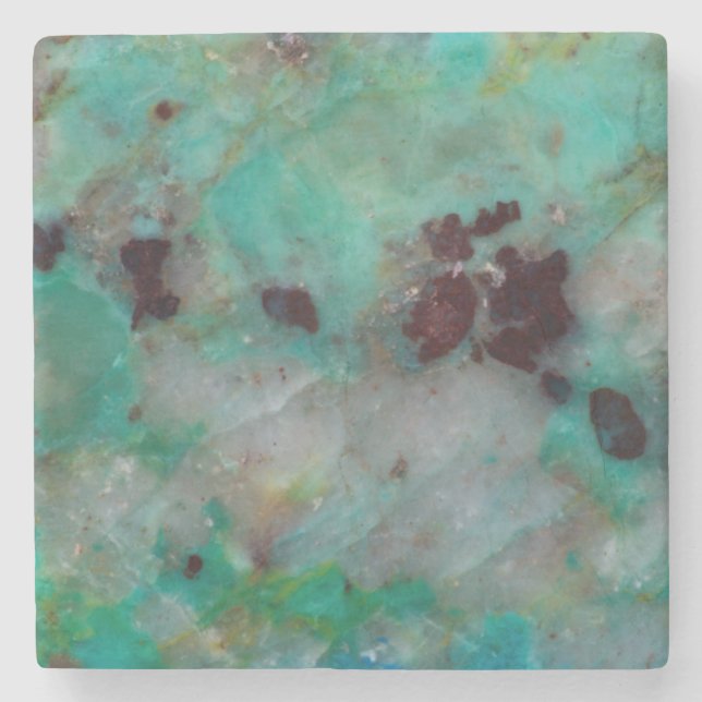 Blaue Chrysocolla-Jasper Steinuntersetzer (Vorderseite)