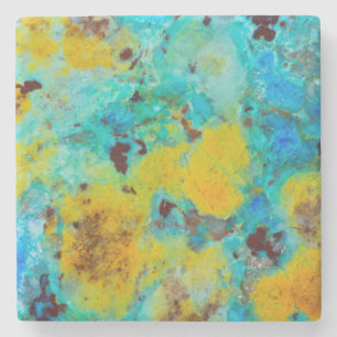 Blaue Chrysocolla-Jasper Steinuntersetzer