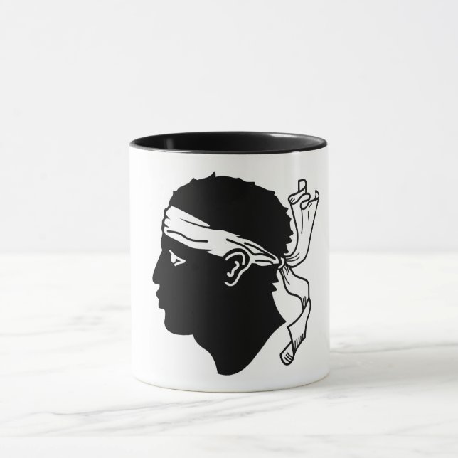 Blaue Combo-Tasse mit Korsika-Flagge Tasse (Zentrum)