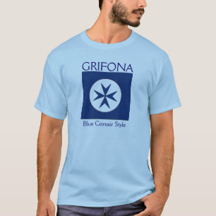 BLAUE CORSAIR-STYLE-Oktagon-T - Shirt