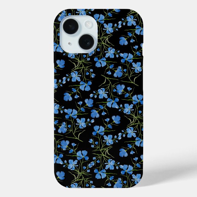 Blaue Cosmos-Blumen Case-Mate iPhone Hülle (Rückseite)