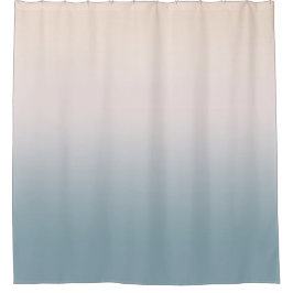 Blaue Creme Blush-Gefärbte Krawatte Duschvorhang
