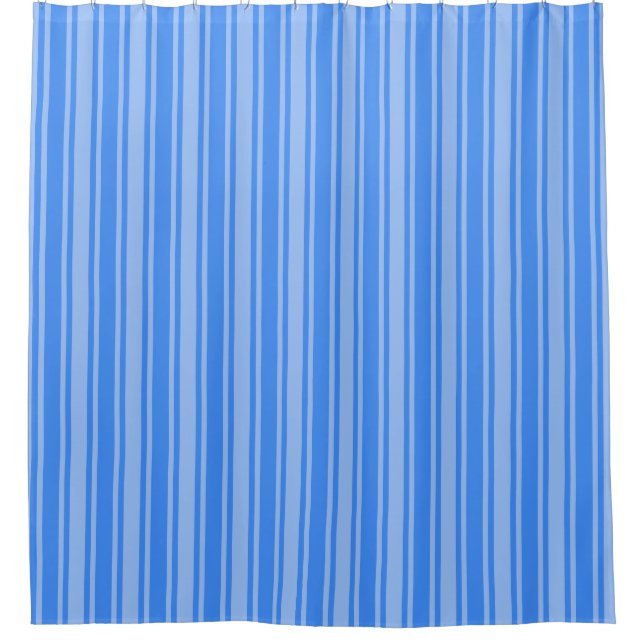 Blaue Creme Duschvorhang (Vorderseite)
