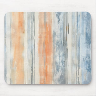 Blaue Creme-Pfirsich-Streifen Mousepad