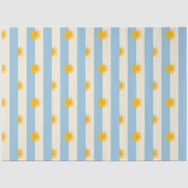Blaue Creme-Streifen Gold-Sonnenbrand-Tissue-Papie Seidenpapier