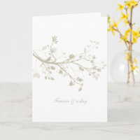 Blaue Creme-Vogel-Zweig-Blumen-Hochzeit