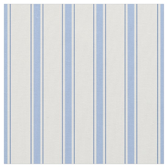 Blaue & cremefarbene Streifen Stoff (Nahaufnahme)